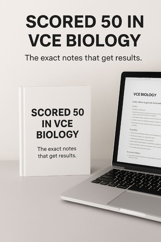 VCE Biology 50 Study Score Notes – Exam Shortcut